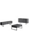 Hanah Home Conjunto de Muebles de Salón Luxe en Nogal y Negro